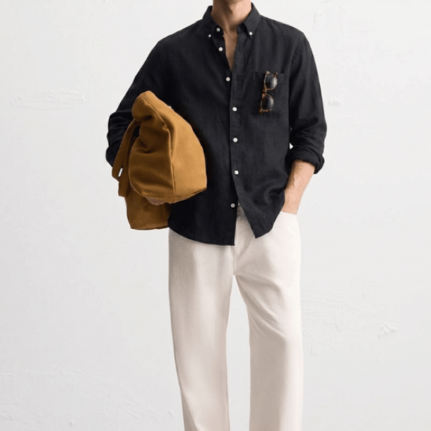Black Linen Shirt