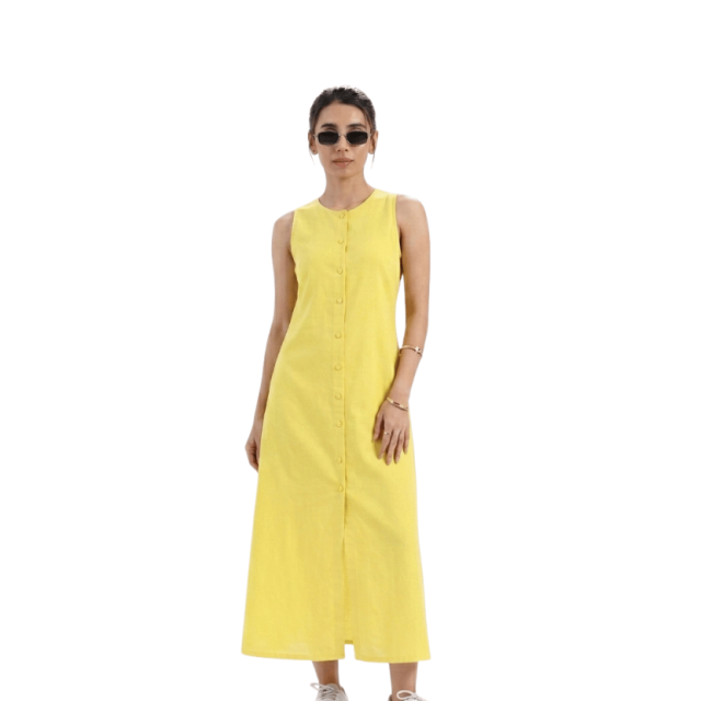 Lemon Yellow Maxi Dress